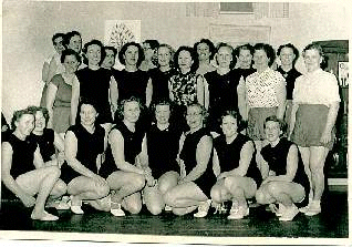 Husmorsgymnastik på 1950 talet